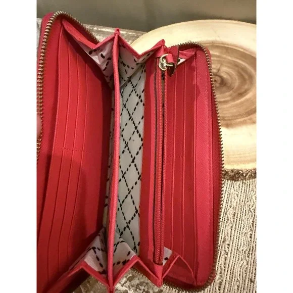 Kate Spade New York Laurel Way Neda Zip Around‎ Wallet in Deep Red MSRP $189 - Picture 8 of 11